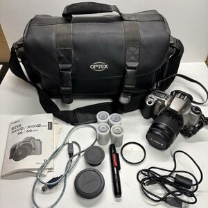 Canon EOS 3000N 35mm Film Camera With Canon 28-80mm Lens Bag Films Filter Bundle